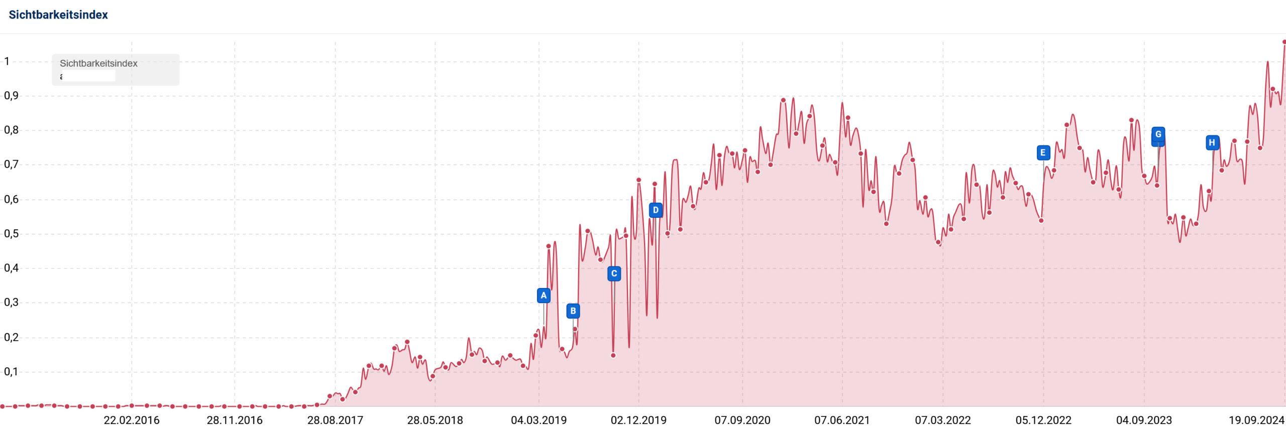 Sichtbarkeitsentwicklung SEO Case