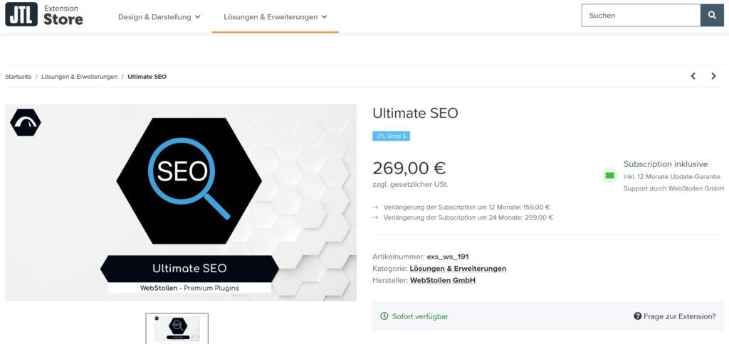 JTL SEO Plugin Ultimate SEO