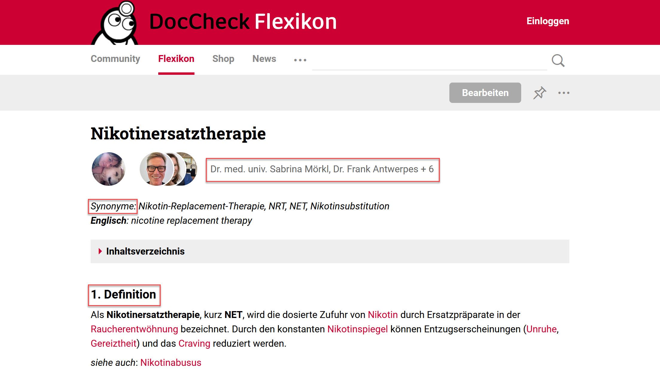 Doccheck Flexikon Beispiel